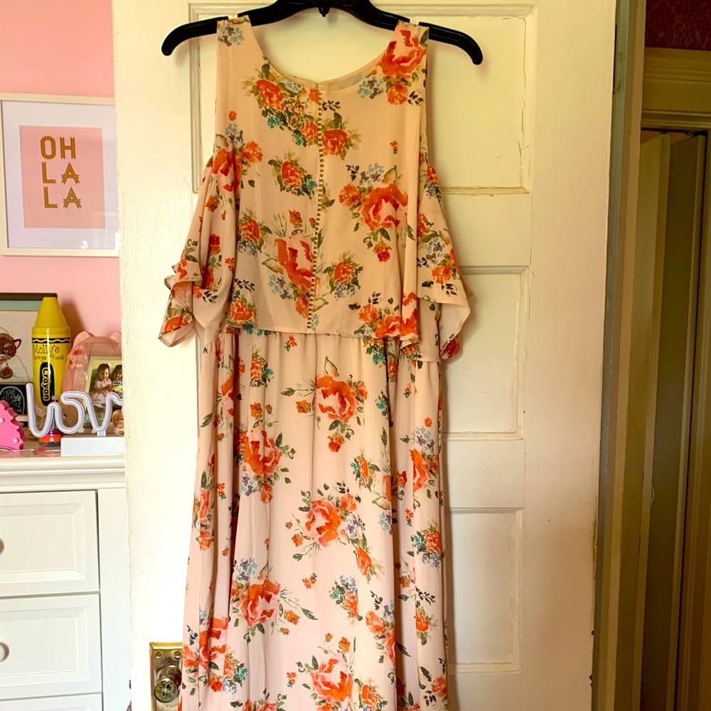 Mossimo Floral Cold Shoulder Dress